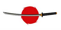 katana samurai sword japan flag